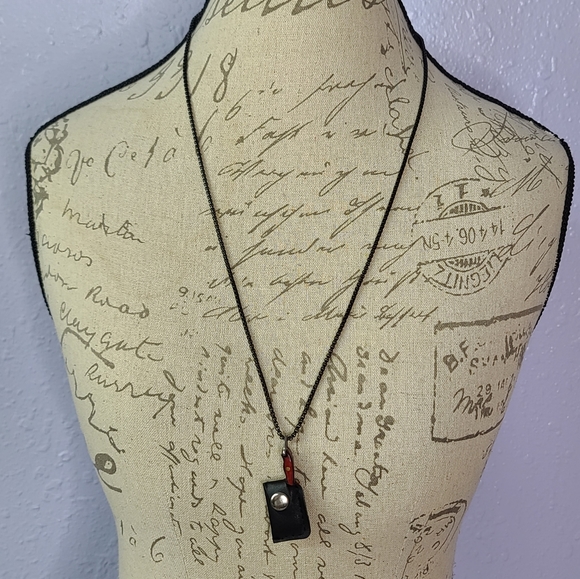 Hatchet Cleaver Wood Butcher Knife Iridescent Rainbow Necklace Wood - Picture 6 of 15